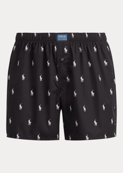 Boxer Polo Ralph Lauren Hombre Negros - Allover Pony - HVRJC0964